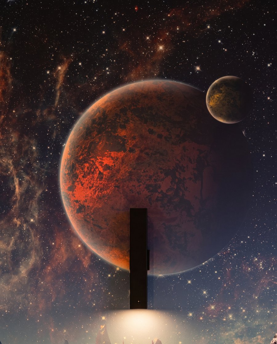 Planetas sobre montanhas — detalhe
