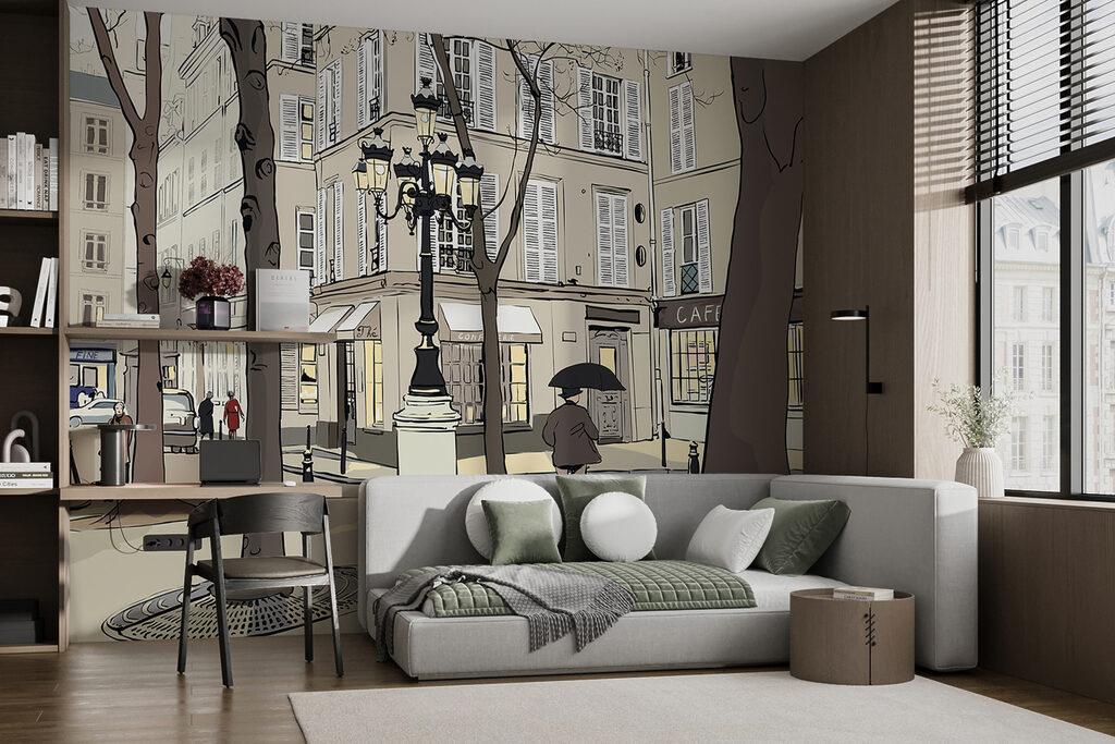 Praça em silêncio desenhado — interior 6