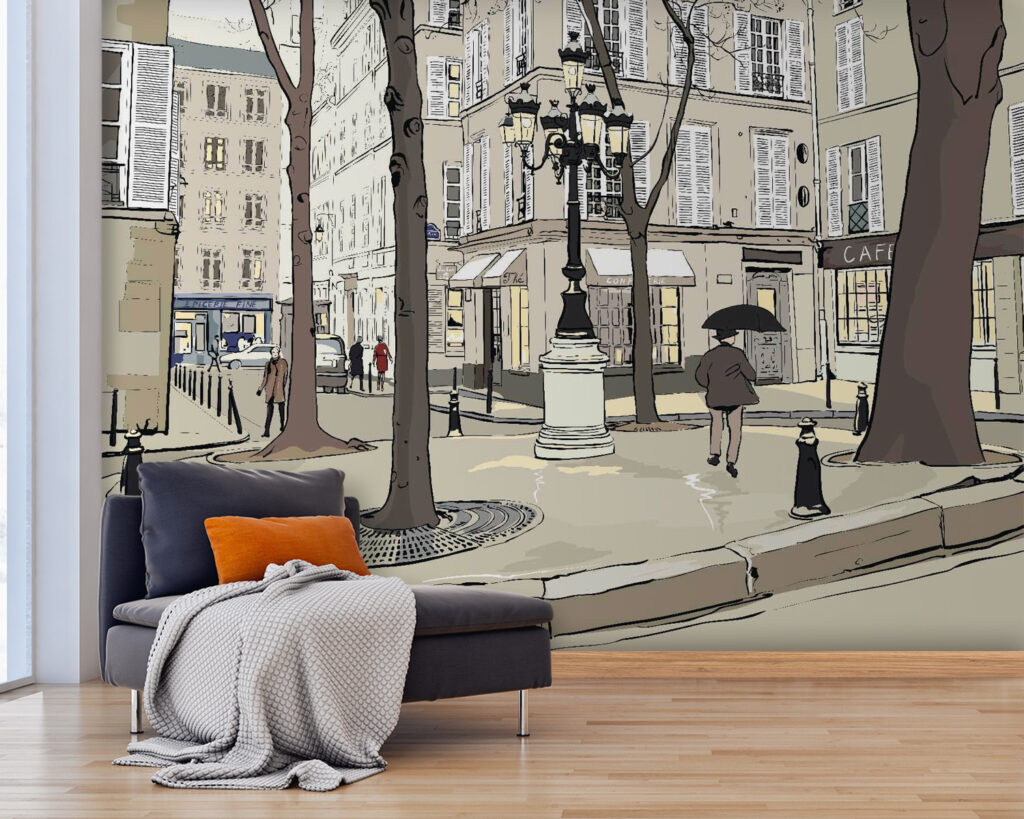 Praça em silêncio desenhado — interior 5