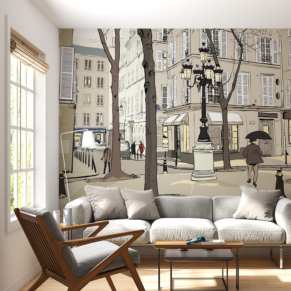 Praça em silêncio desenhado — interior 7