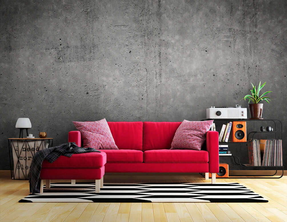 Tons de betão desgastado — interior 1