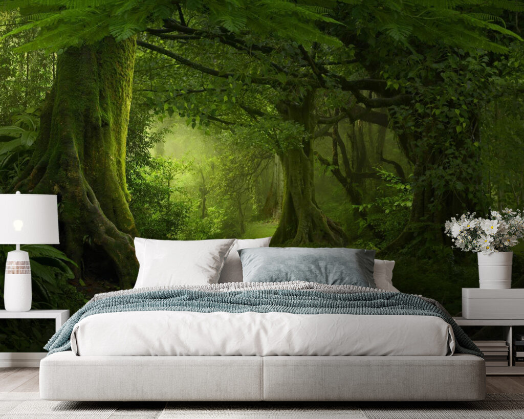 Bosque verde com raízes — interior 2