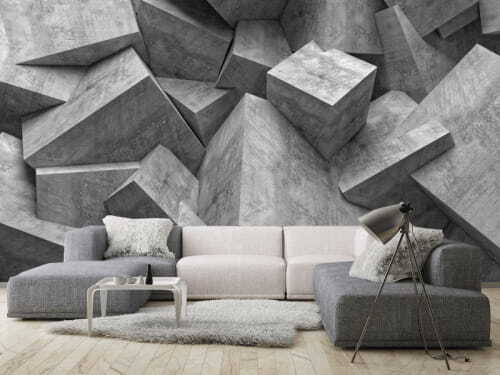 Blocos cinzentos angulosos — interior 1