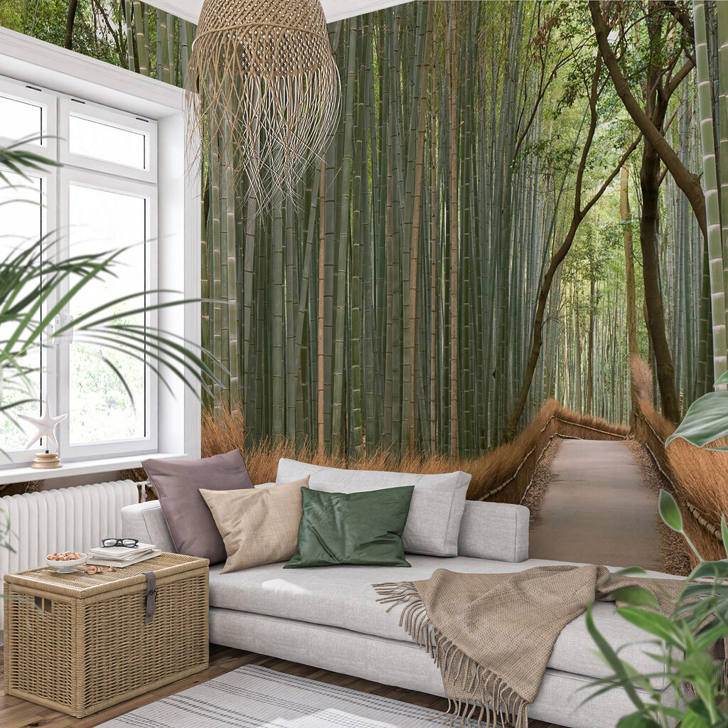 Caminho entre bambu alto — interior 10