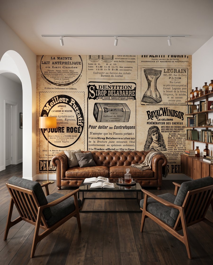 Anúncios antigos em colagem — interior 7