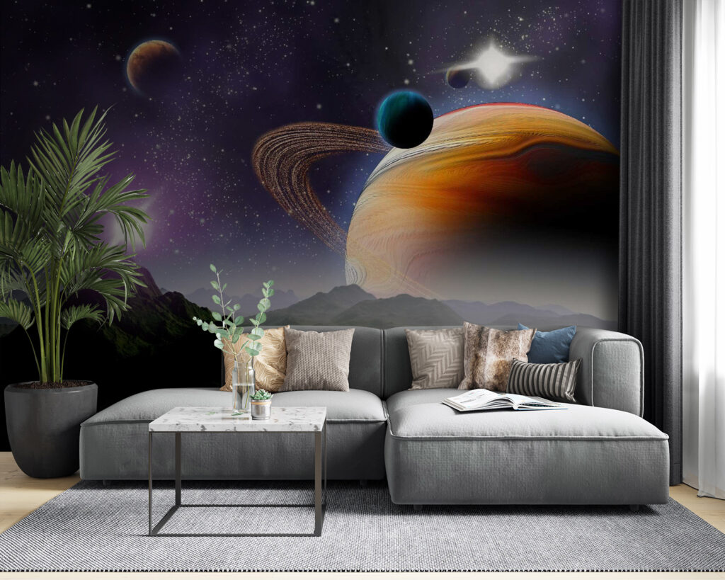 Planetas sobre vale montanhoso — interior 4