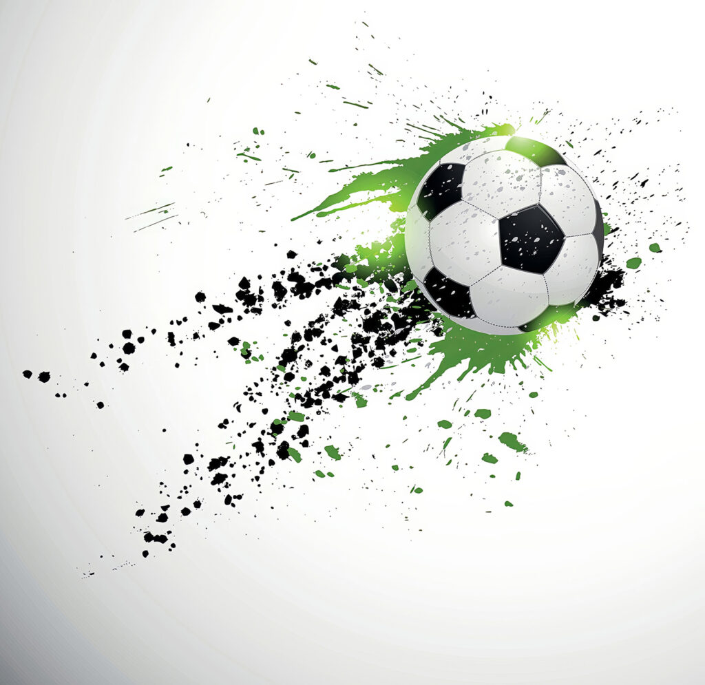 Futebol em salpicos — design completo