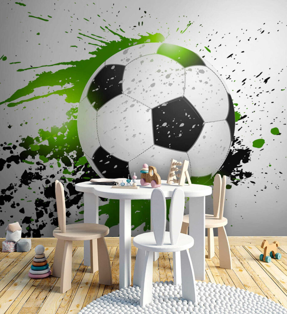 Futebol em salpicos num interior