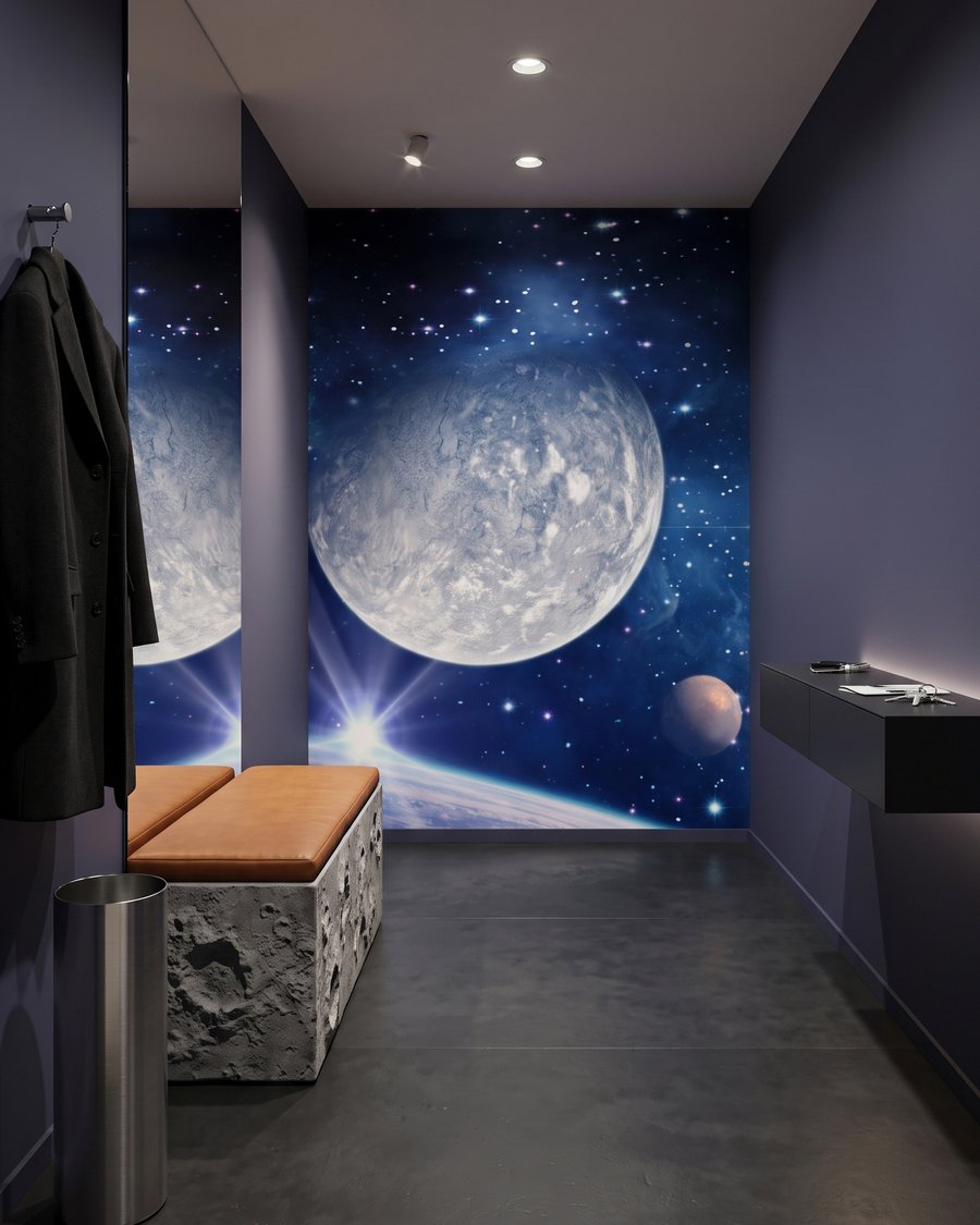Lua e estrelas azuis — interior 3