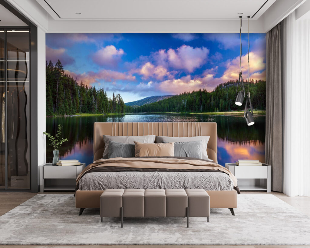 Floresta refletida no lago — interior 1