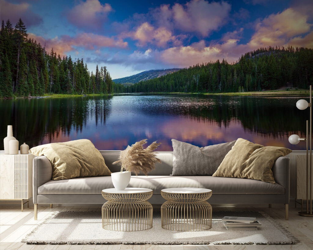 Floresta refletida no lago — interior 2