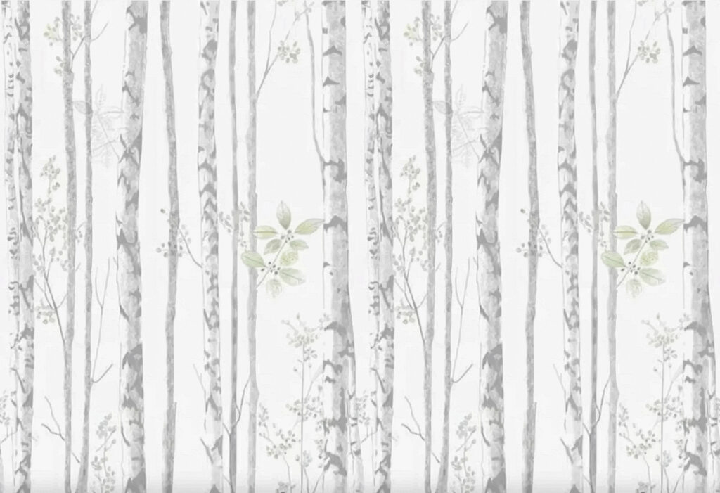 Bétulas com folhas verdes — design completo