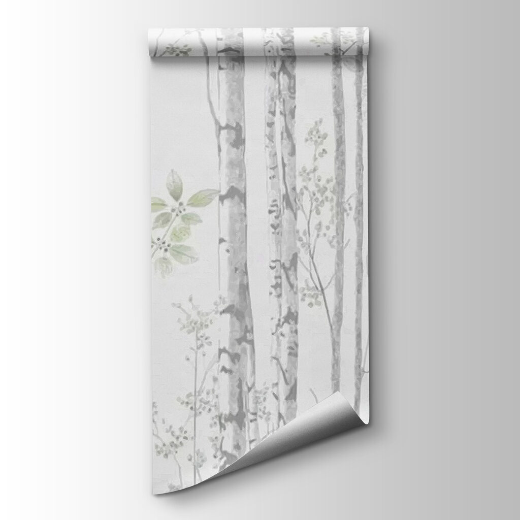 Bétulas com folhas verdes — vista do produto