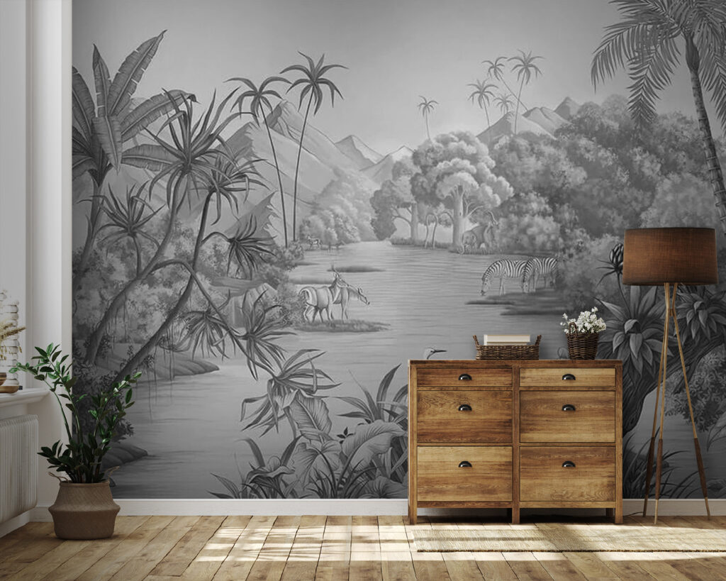 Rio entre palmeiras — interior 5