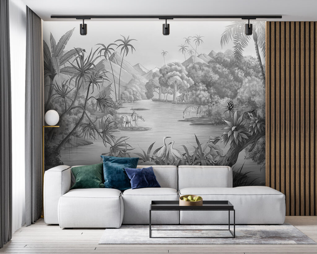 Rio entre palmeiras — interior 7