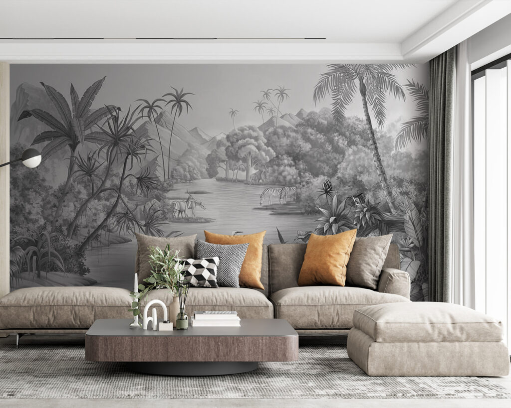 Rio entre palmeiras — interior 9