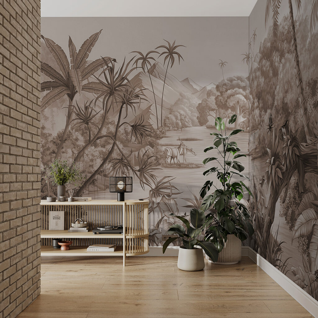 Rio entre palmeiras — interior 3