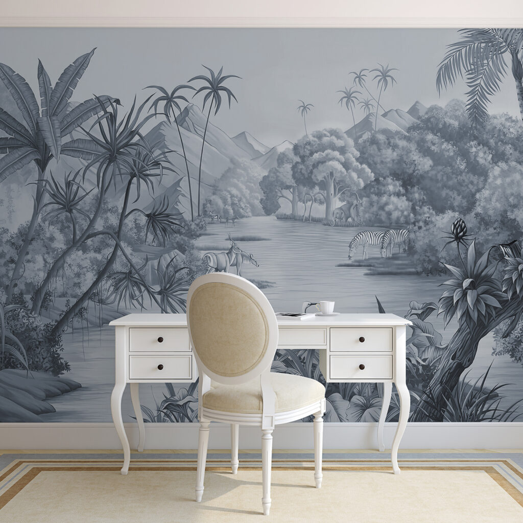 Rio entre palmeiras — interior 1