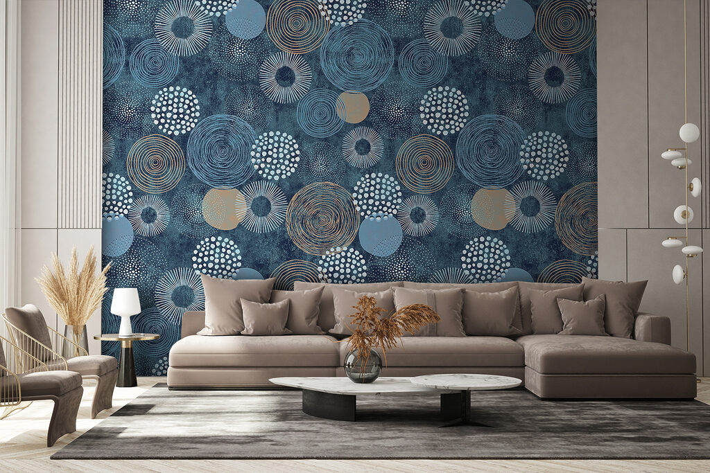 Círculos sobre azul-oceano — interior 2