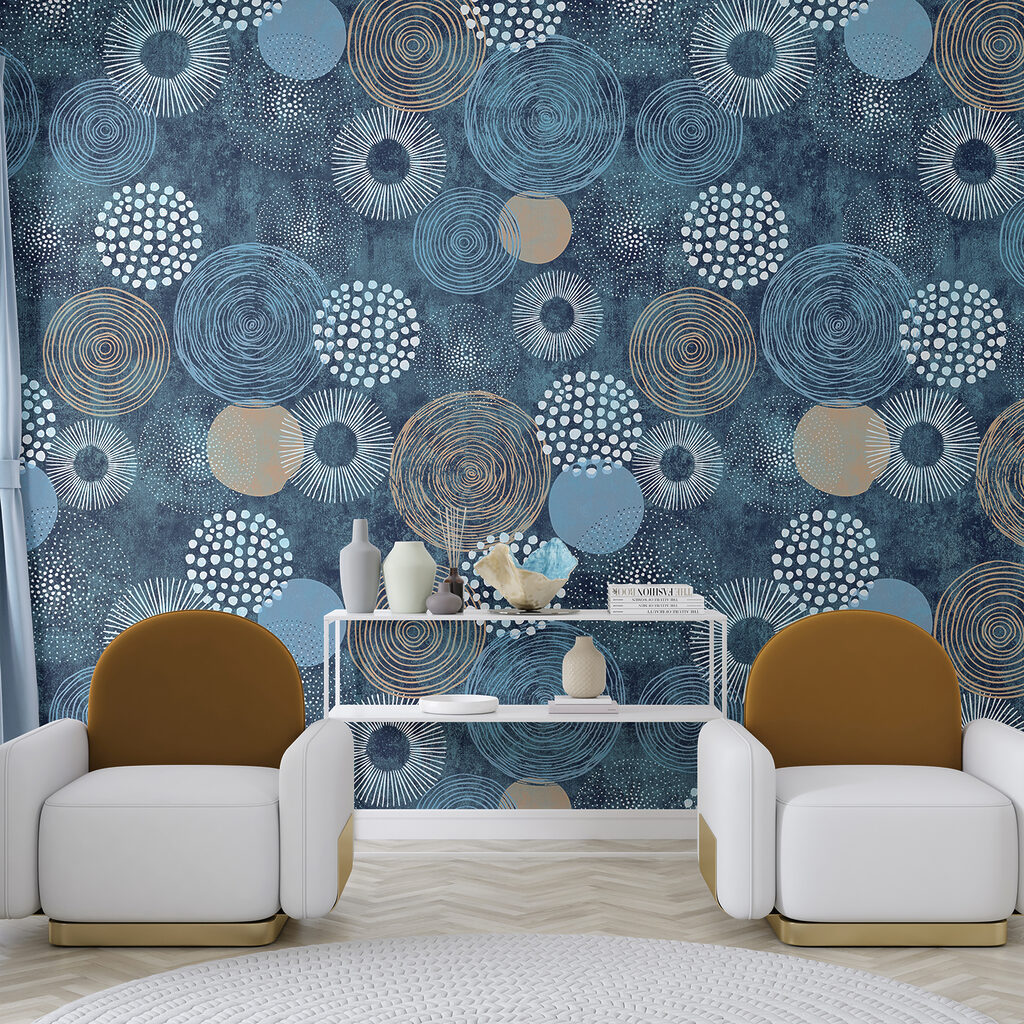 Círculos sobre azul-oceano — interior 3