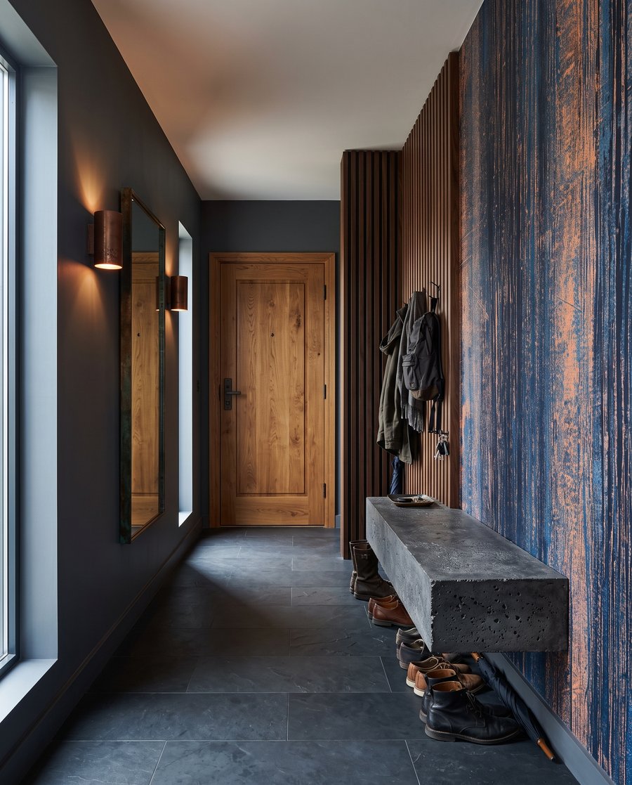 Faixas azuis com ferrugem — interior 6