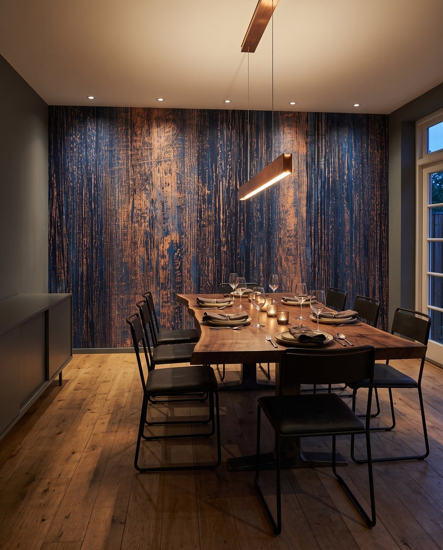 Faixas azuis com ferrugem — interior 8