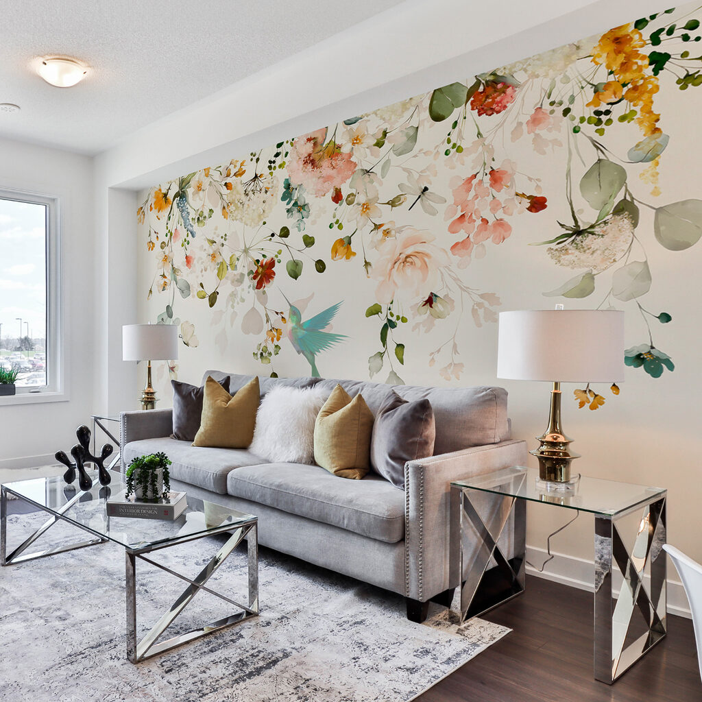 Borda floral com aves — interior 4