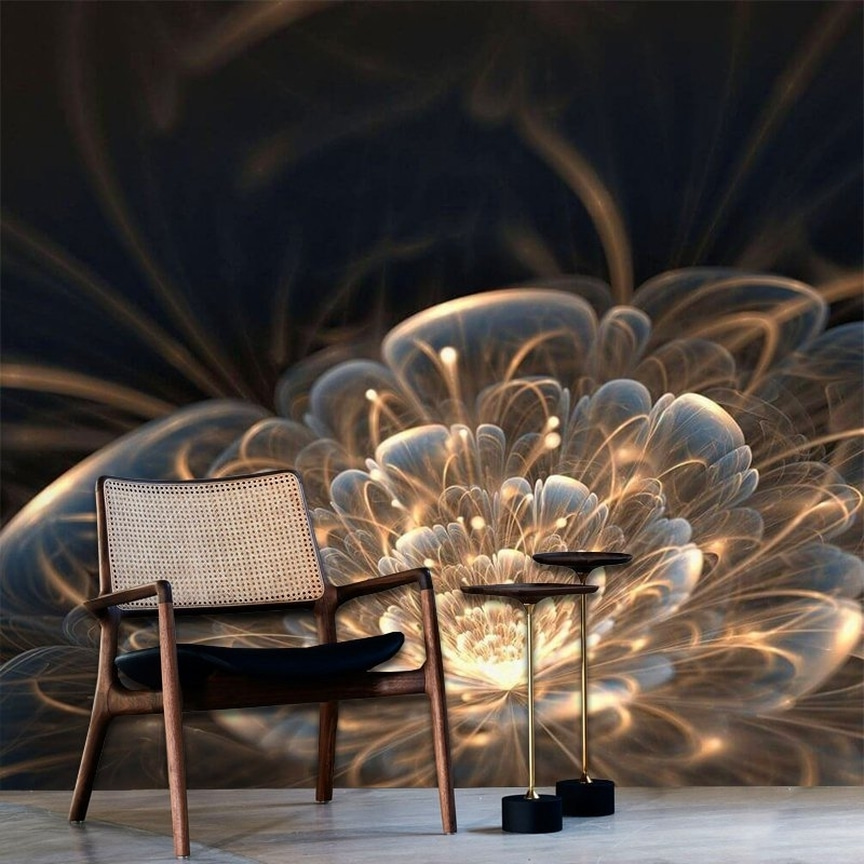 Flor dourada em volutas — interior 1