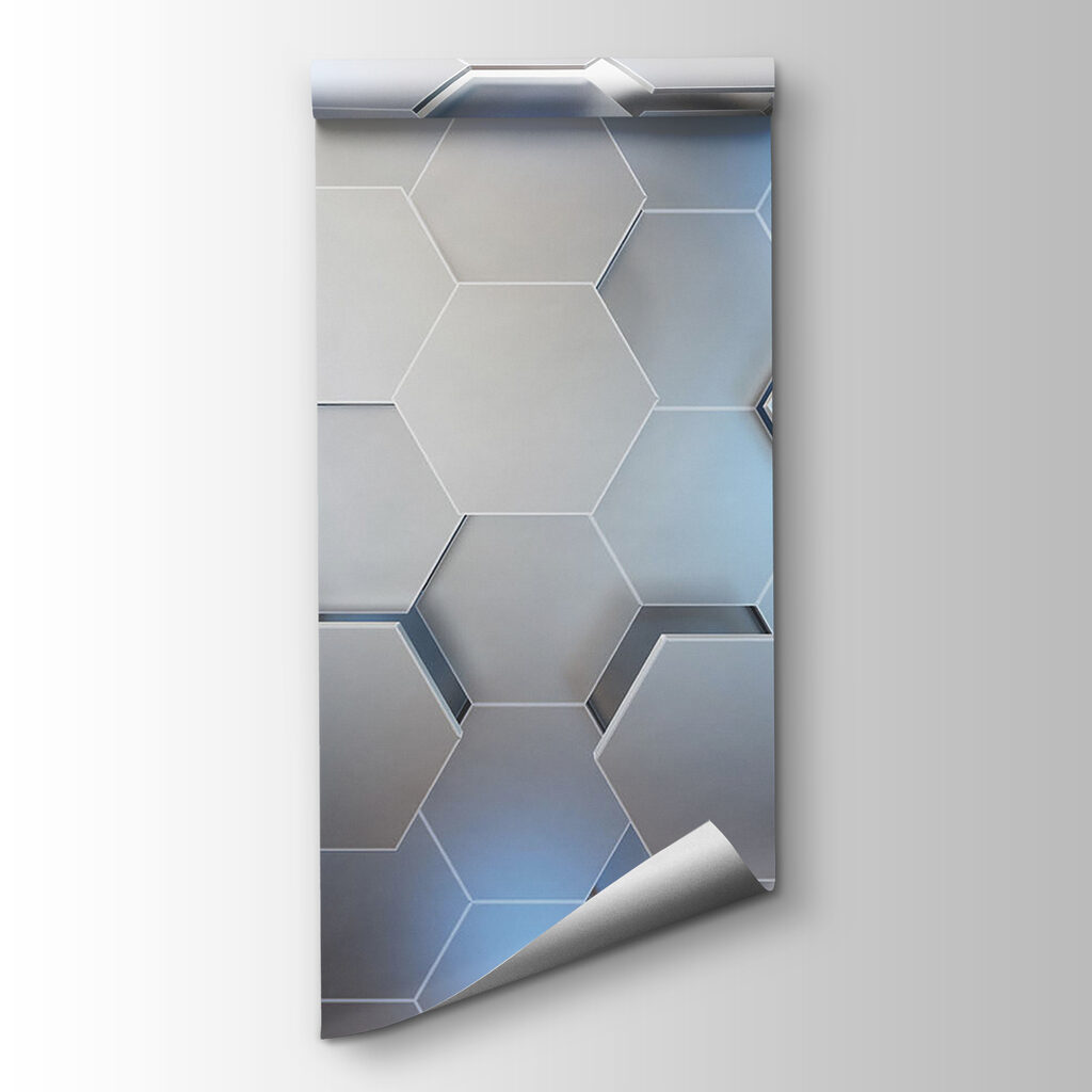 Hexágonos em azul-claro — vista do produto