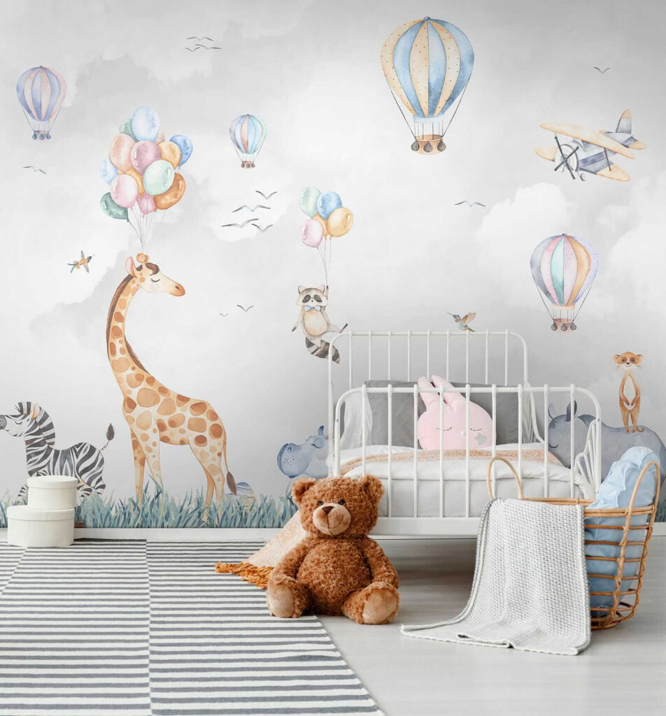 Amigos animais sob balões — interior 6