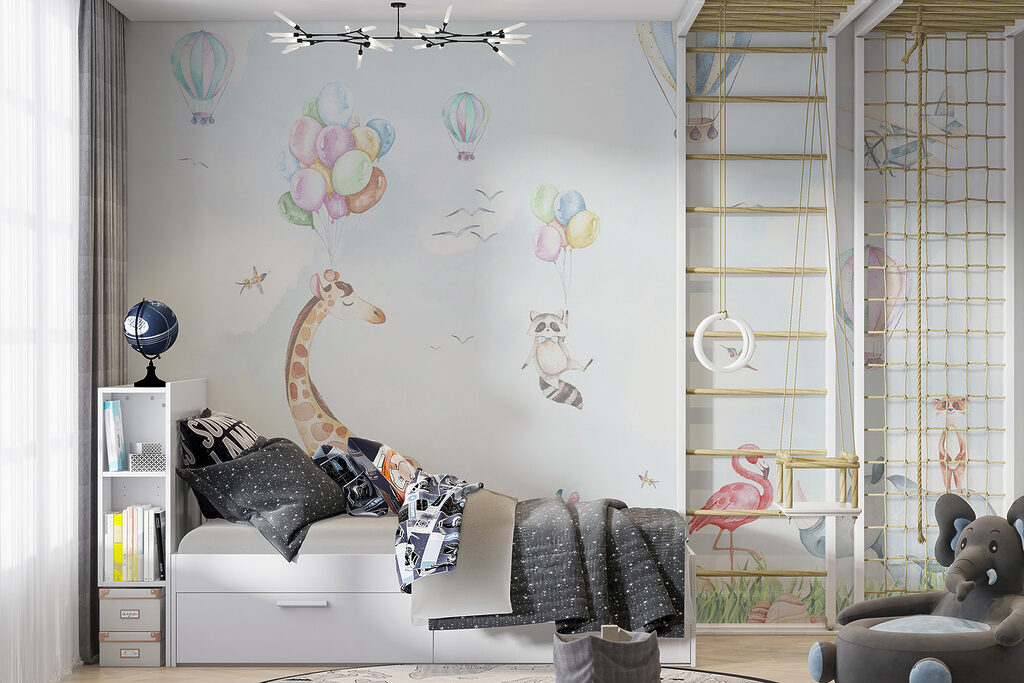 Amigos animais sob balões — interior 6