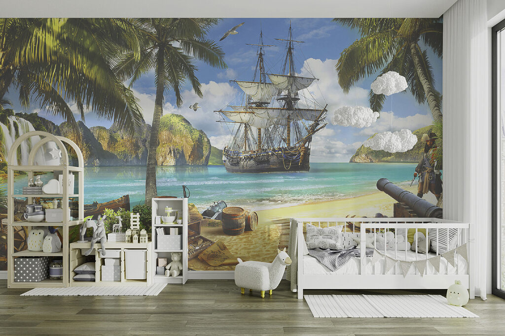 Veleiro pirata numa baía — interior 2