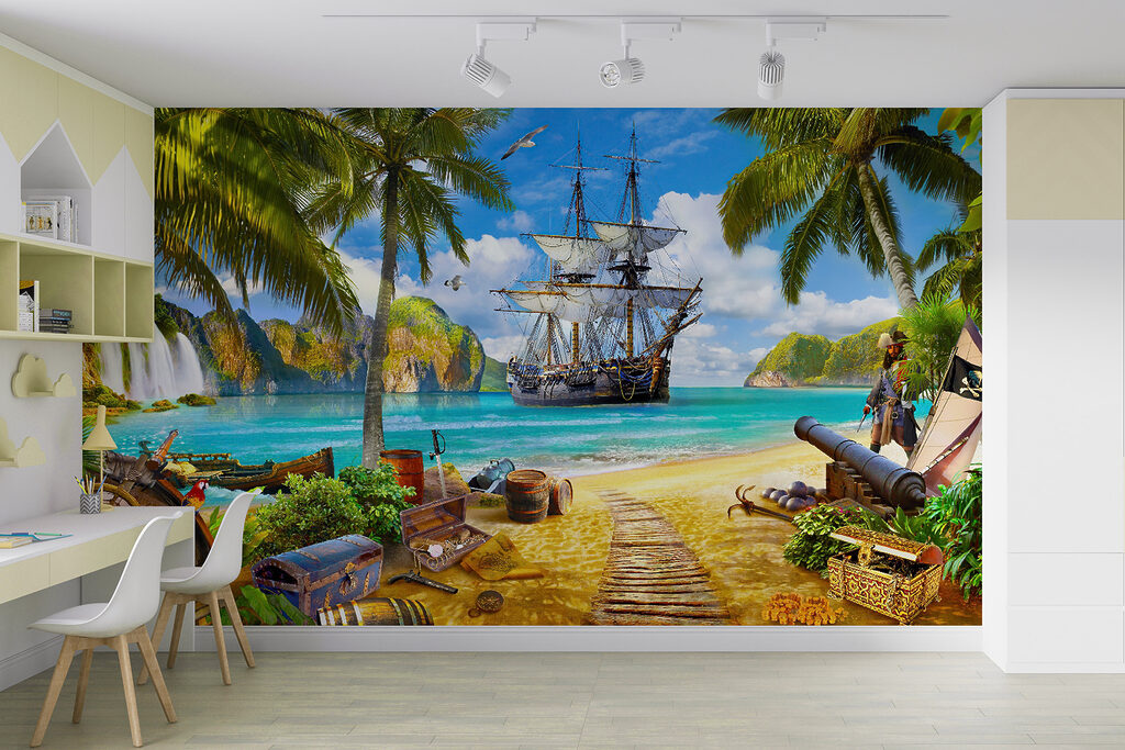 Veleiro pirata numa baía — interior 4