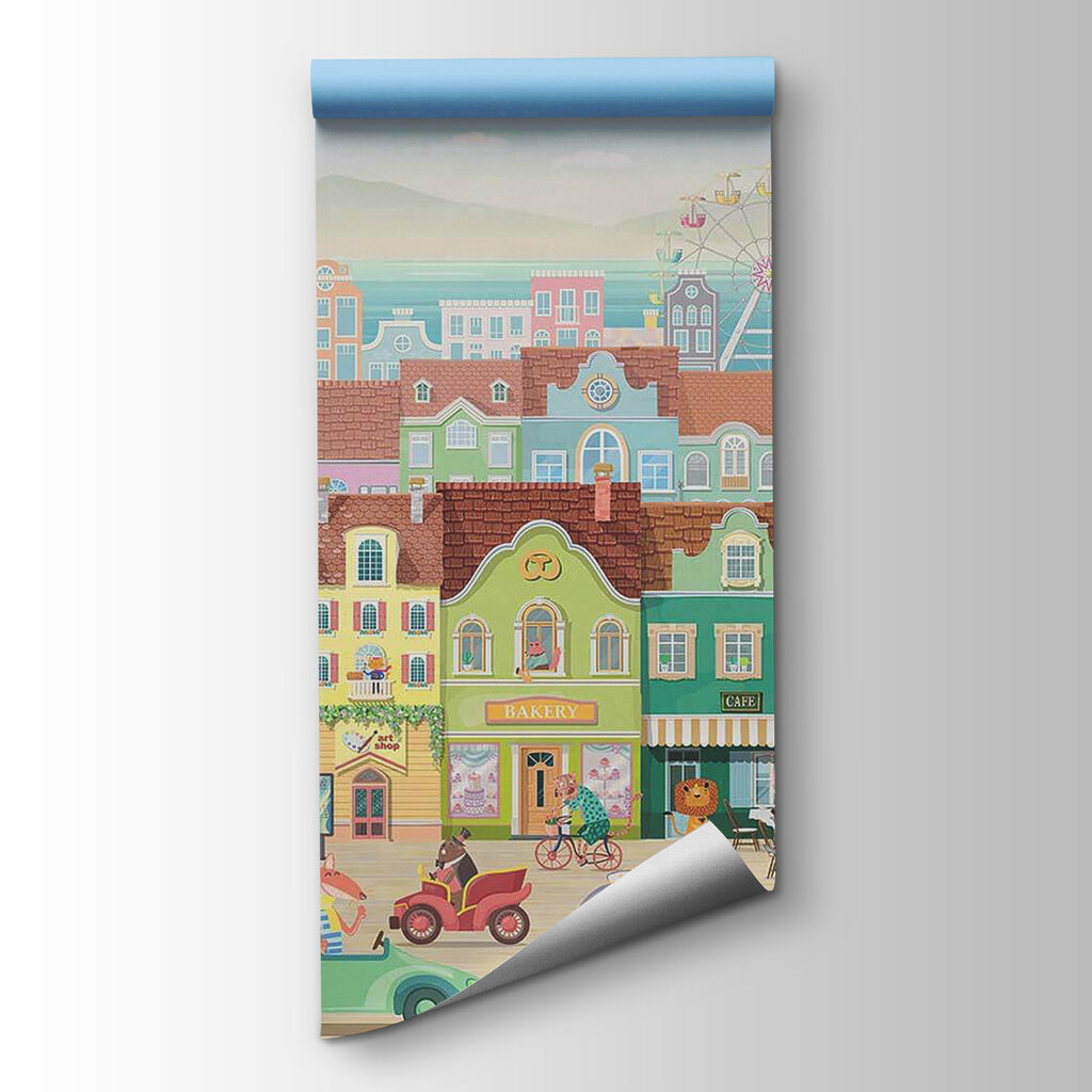 Rua de casas coloridas — vista do produto