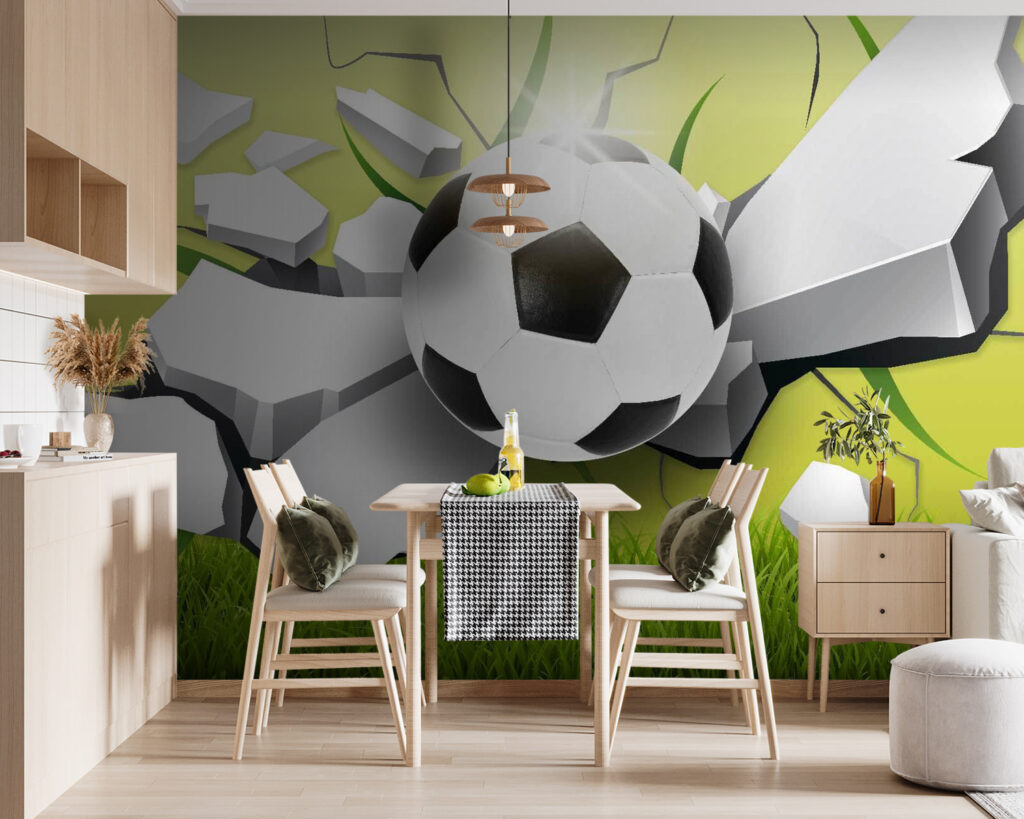 Futebol na parede — interior 1