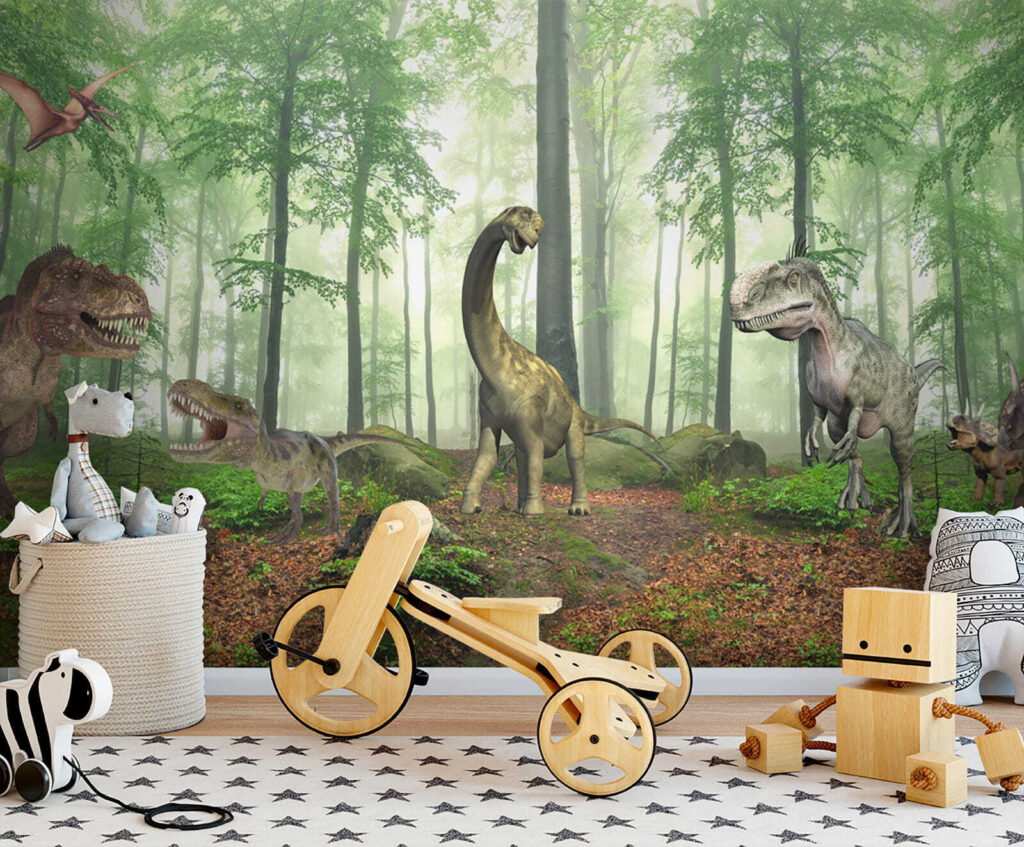 Dinossauros numa floresta soalheira — interior 6