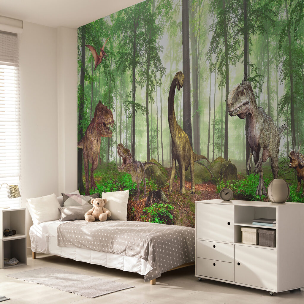 Dinossauros numa floresta soalheira — interior 11