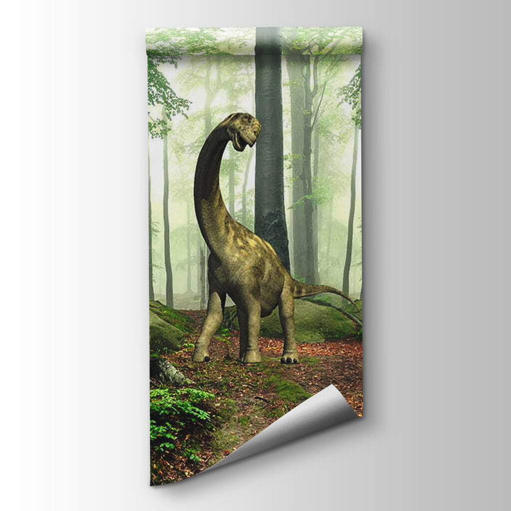 Dinossauros numa floresta soalheira — vista do produto