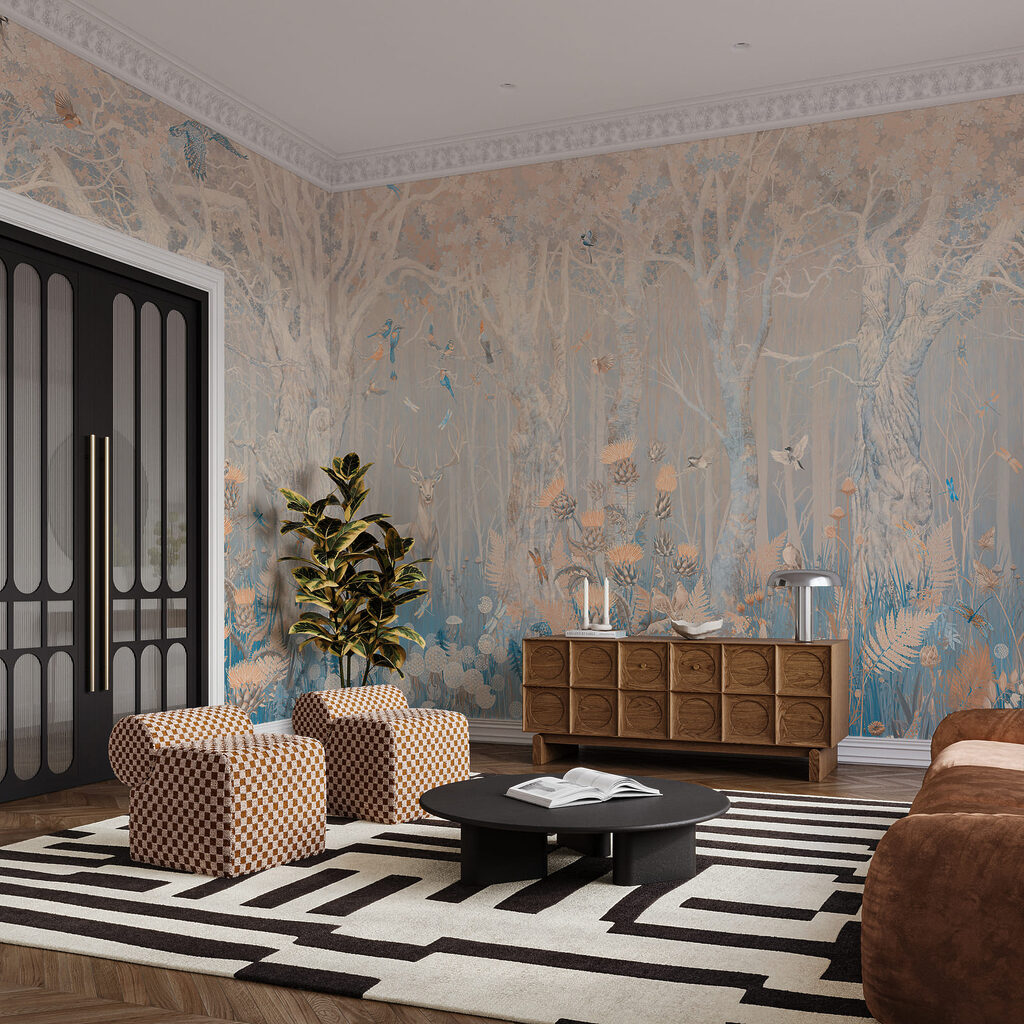 Ramos finos sobre flores — interior 3