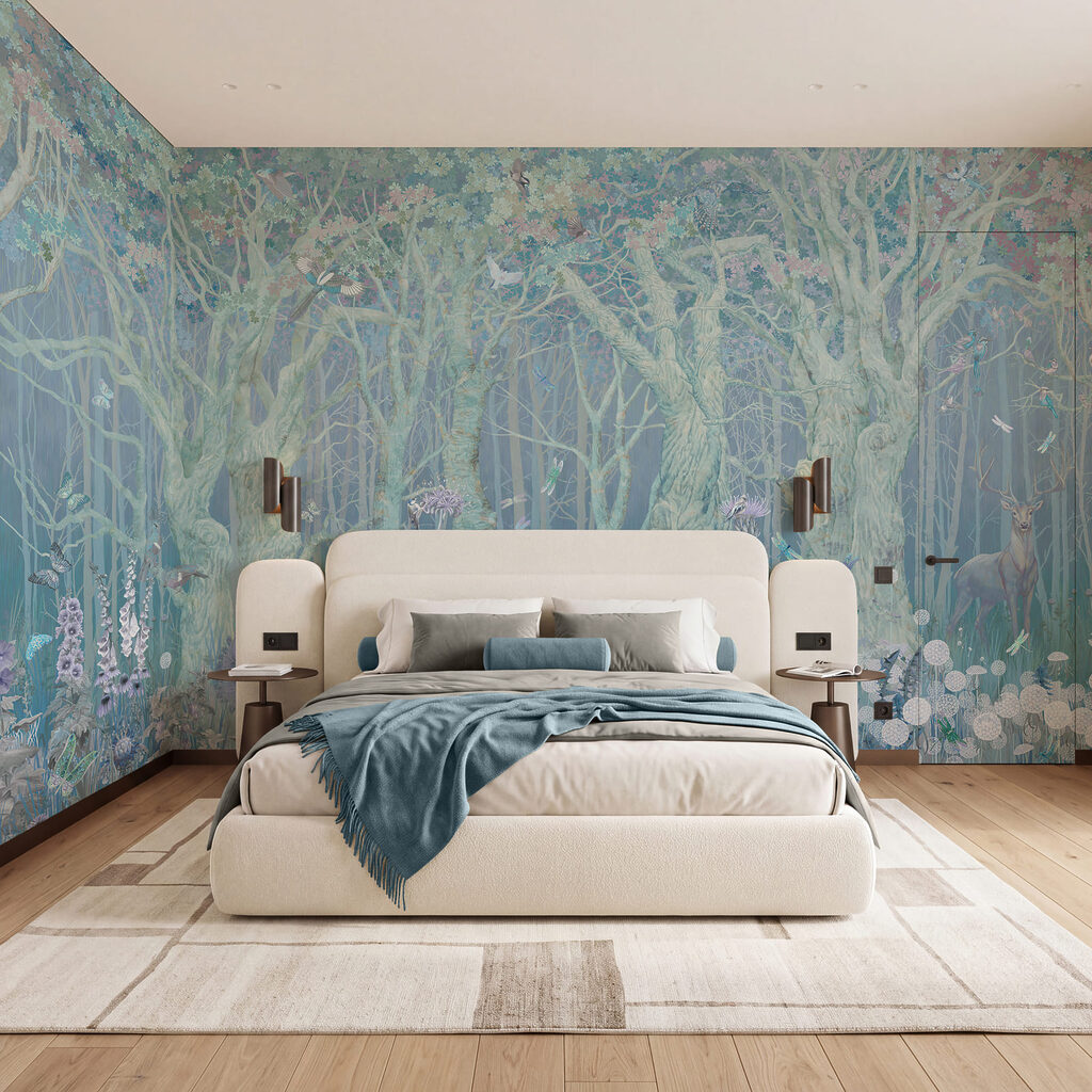 Ramos finos sobre flores — interior 2
