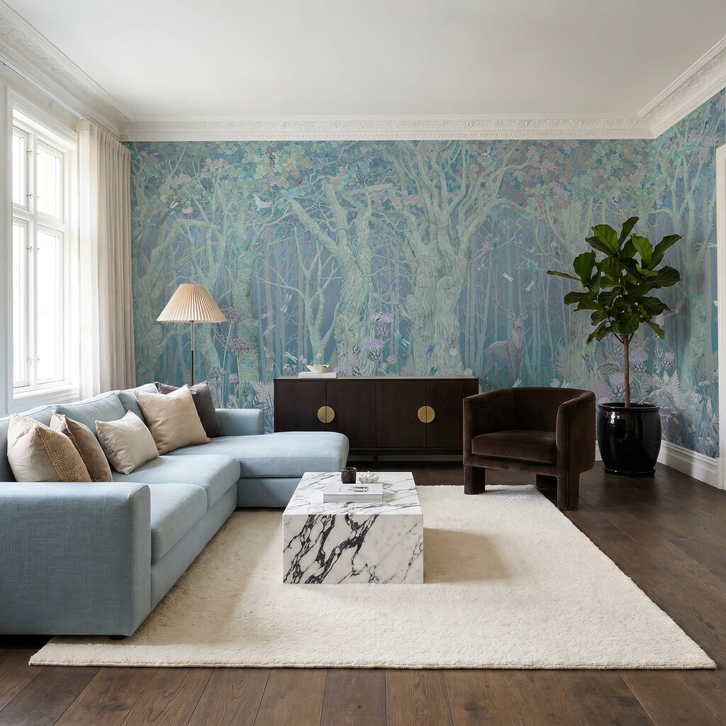 Ramos finos sobre flores — interior 3
