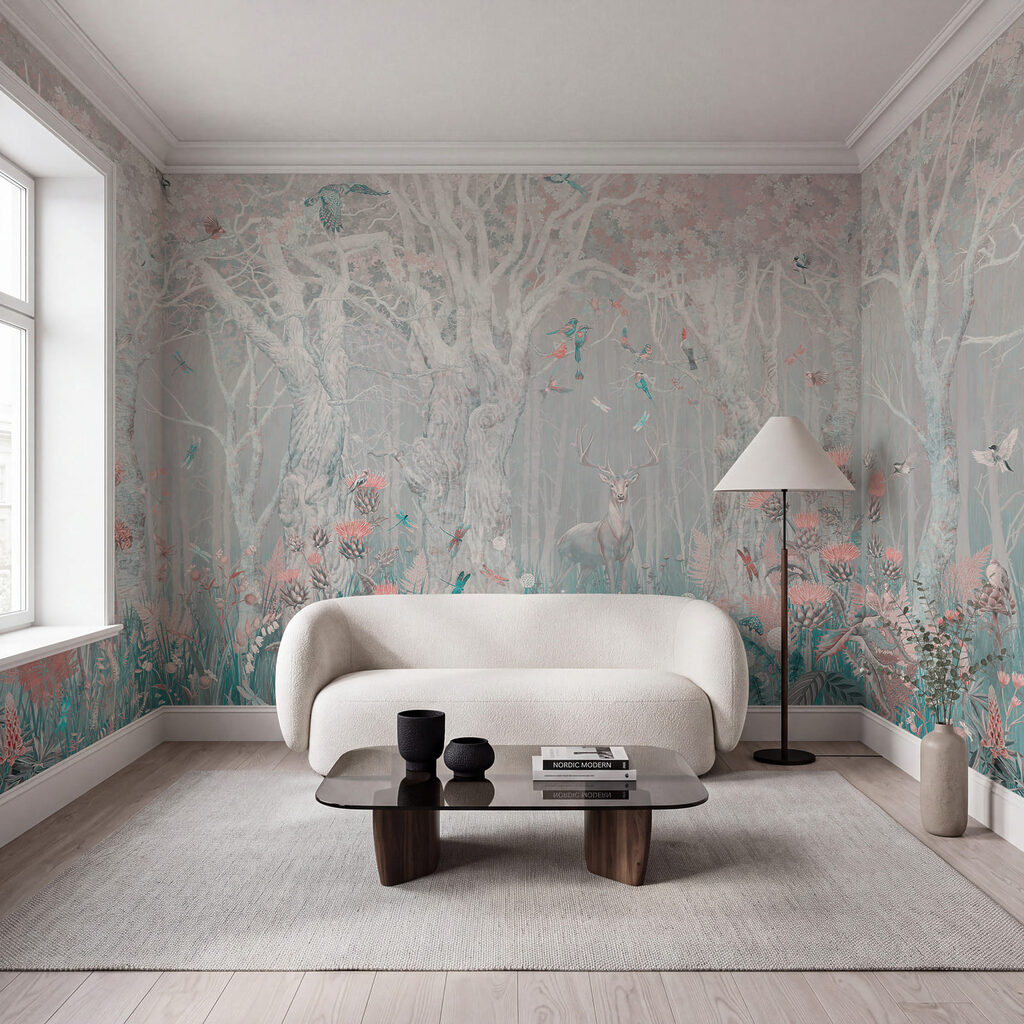 Ramos finos sobre flores — interior 2