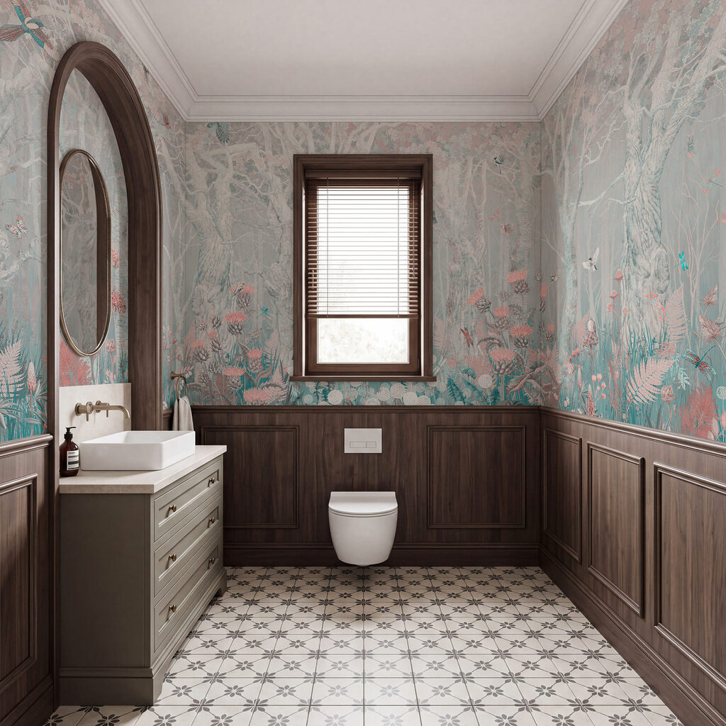 Ramos finos sobre flores — interior 3