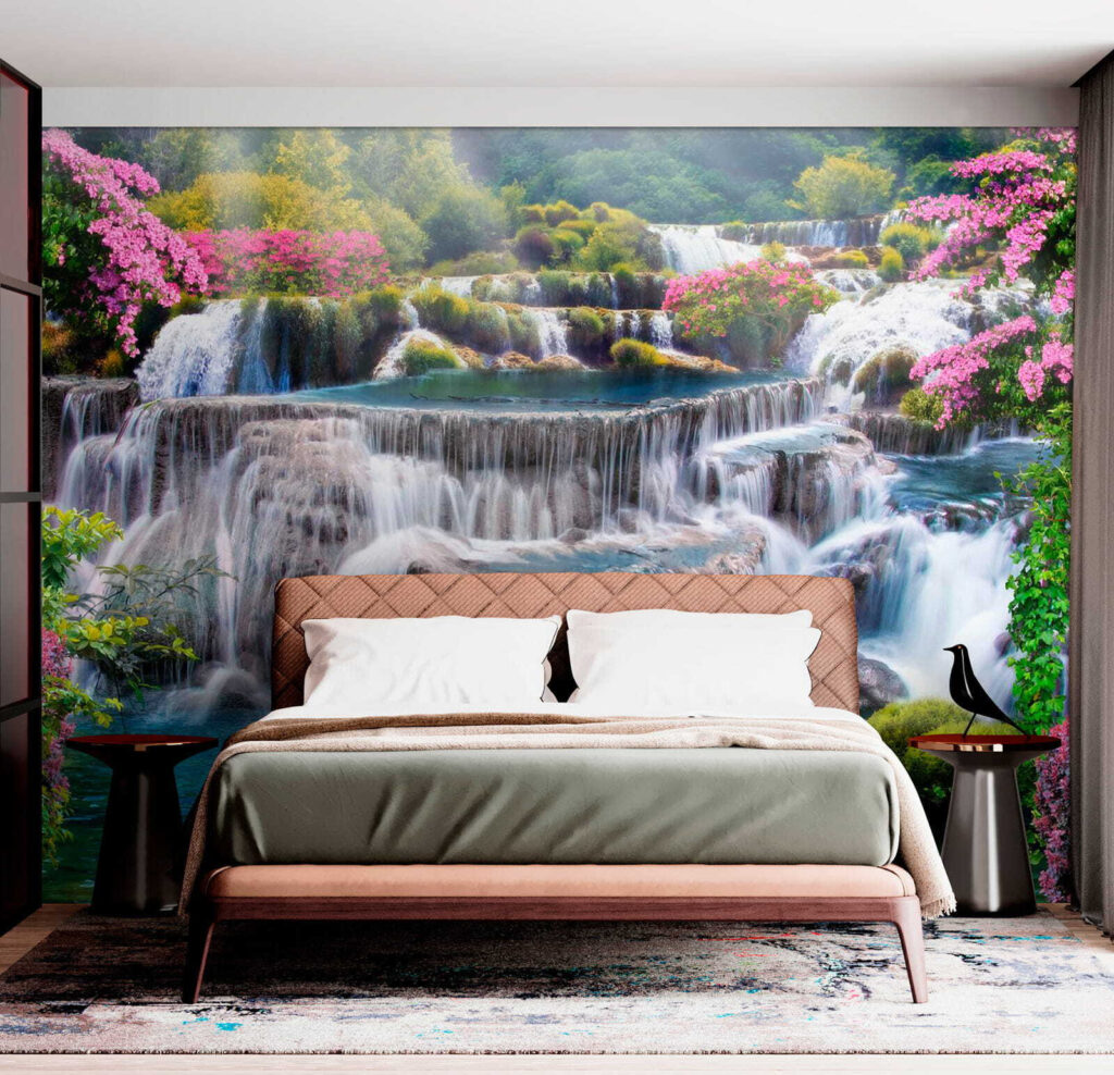 Cascata entre arbustos — interior 2