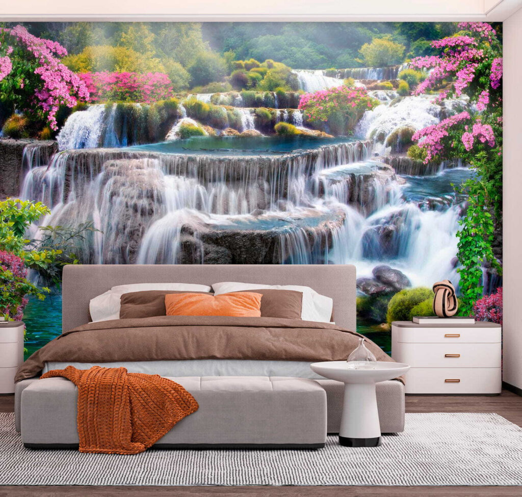 Cascata entre arbustos — interior 4