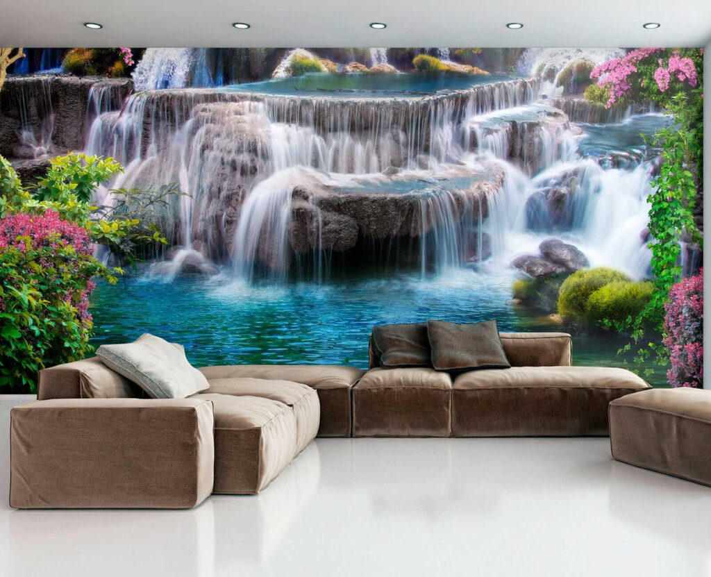Cascata entre arbustos — interior 6