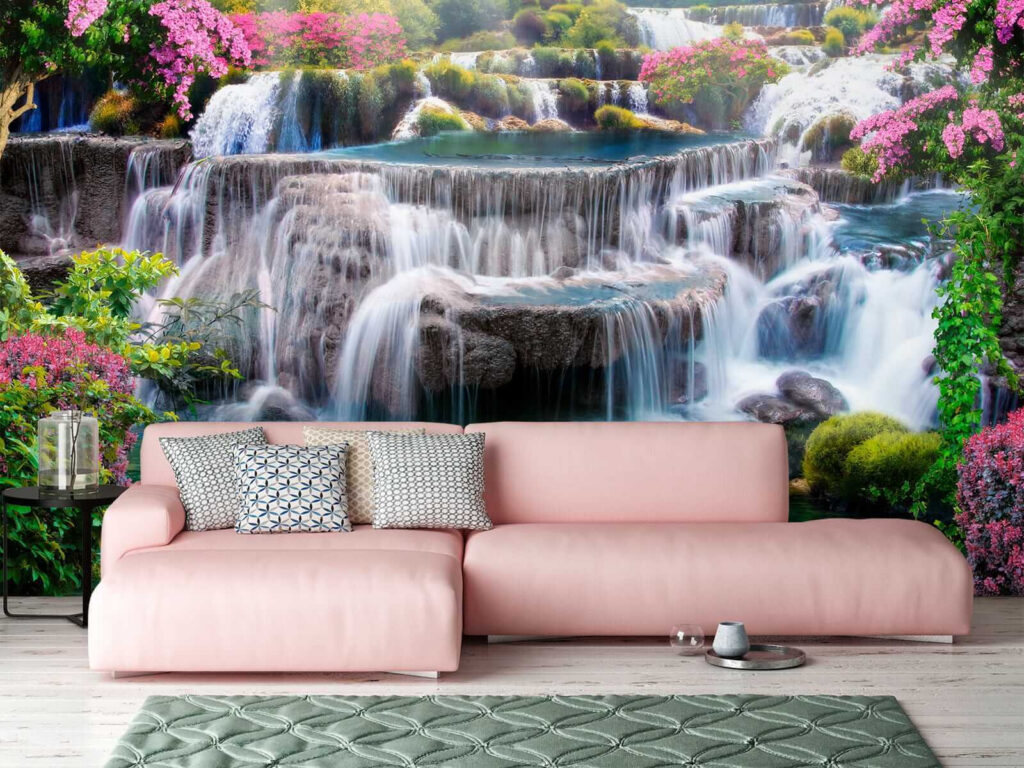 Cascata entre arbustos — interior 7