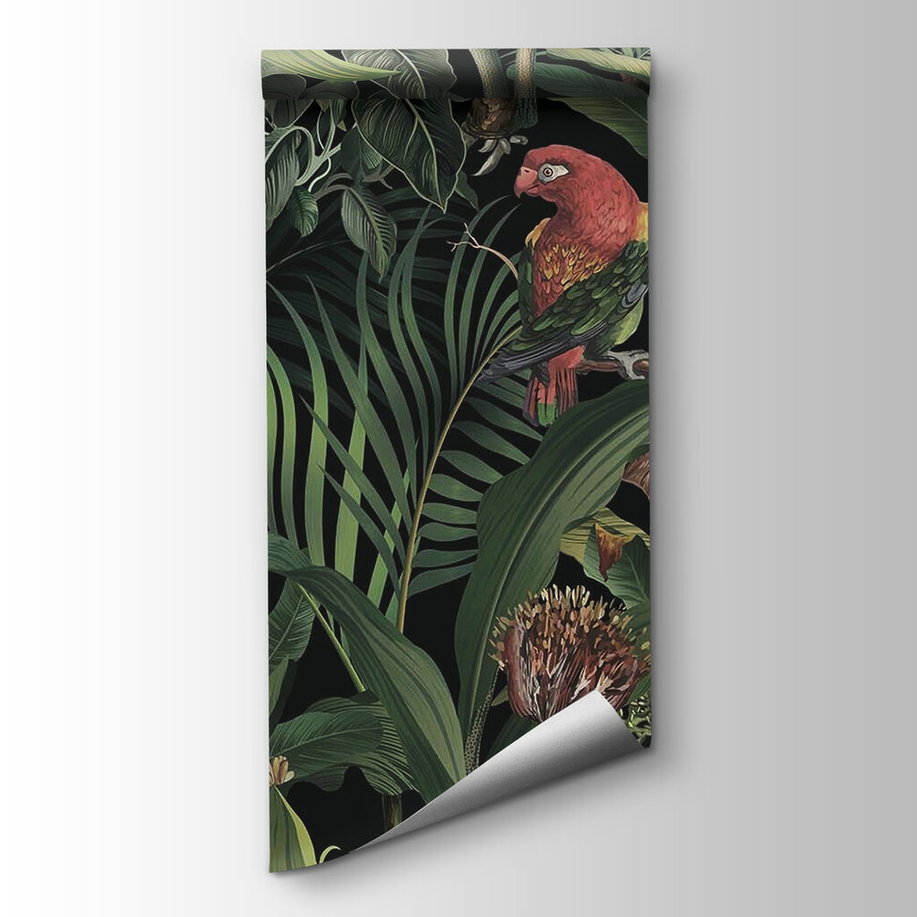 Papagaios na selva escura — vista do produto