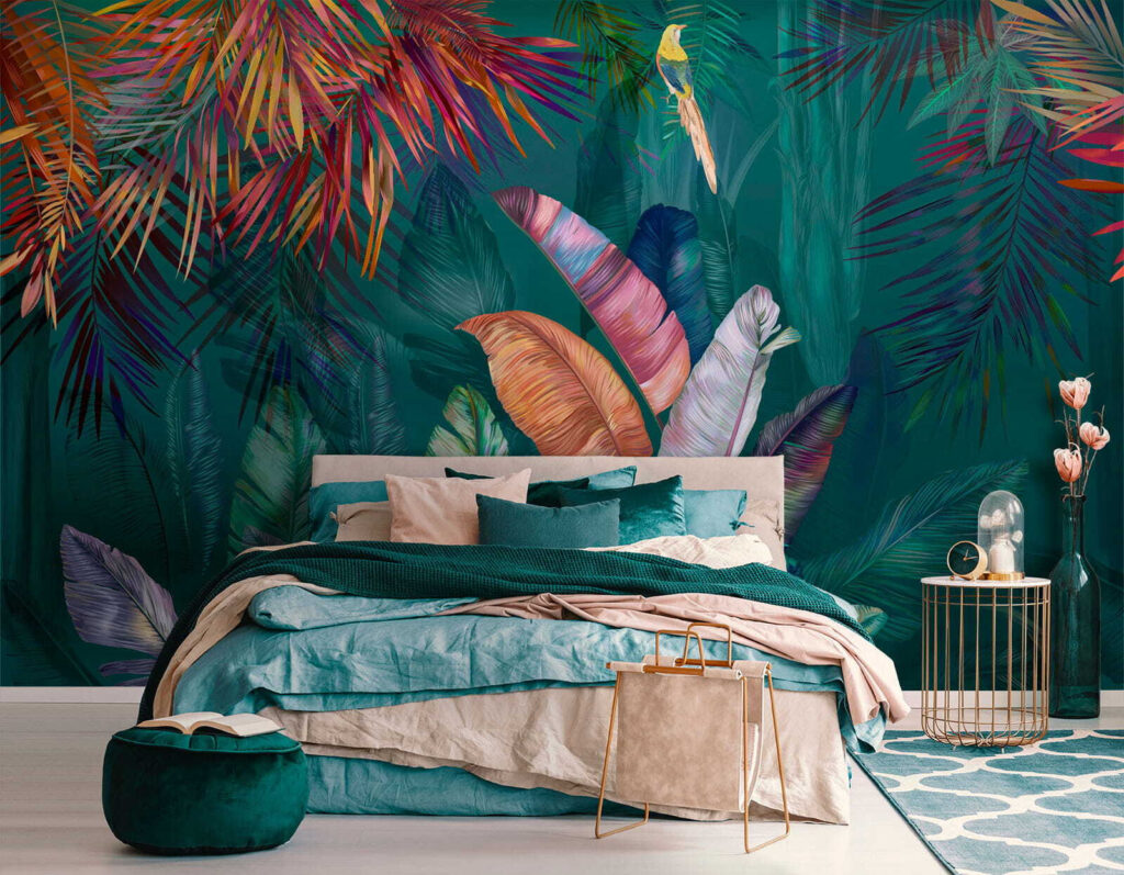 Folhas tropicais vibrantes — interior 2
