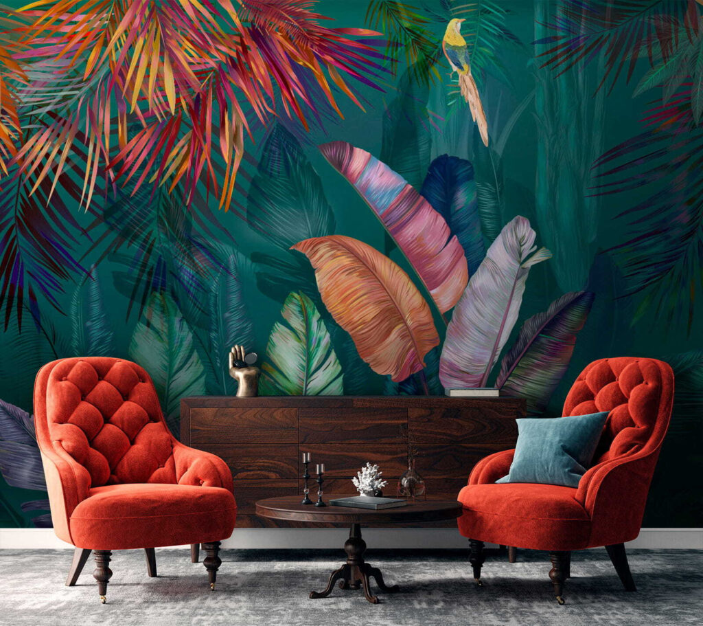 Folhas tropicais vibrantes — interior 4